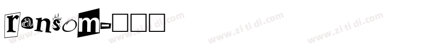 ransom字体转换