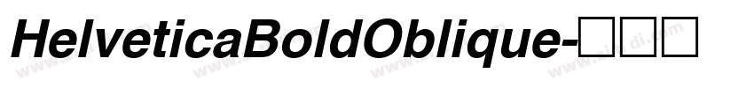 HelveticaBoldOblique字体转换