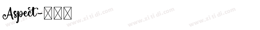 Aspect字体转换
