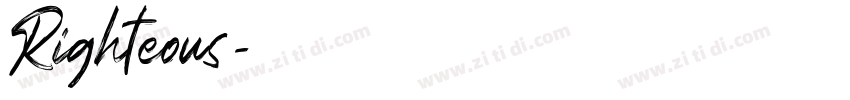 Righteous字体转换