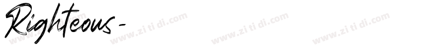 Righteous字体转换