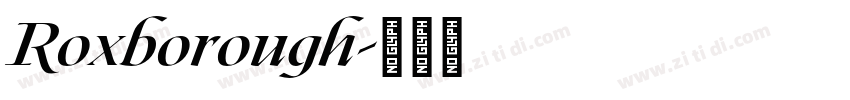 Roxborough字体转换