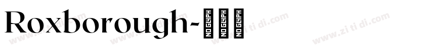 Roxborough字体转换