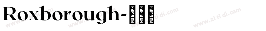 Roxborough字体转换