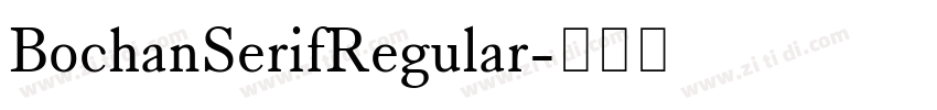BochanSerifRegular字体转换