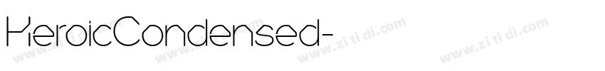 HeroicCondensed字体转换