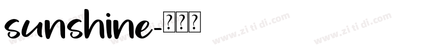 sunshine字体转换