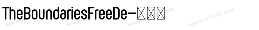 TheBoundariesFreeDe字体转换