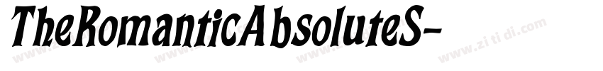 TheRomanticAbsoluteS字体转换