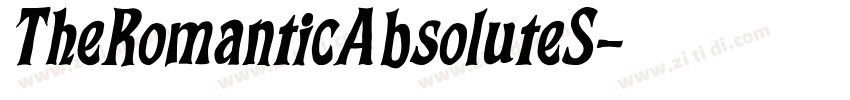 TheRomanticAbsoluteS字体转换