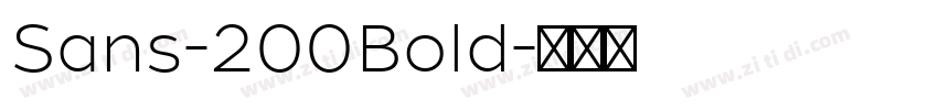Sans-200Bold字体转换
