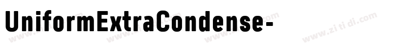 UniformExtraCondense字体转换