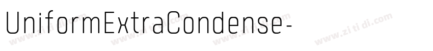 UniformExtraCondense字体转换