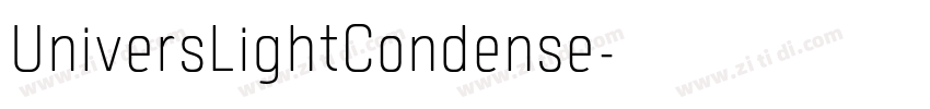 UniversLightCondense字体转换