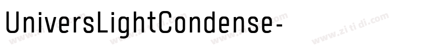 UniversLightCondense字体转换