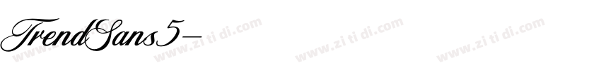 TrendSans5字体转换
