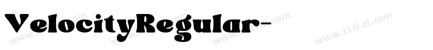 VelocityRegular字体转换