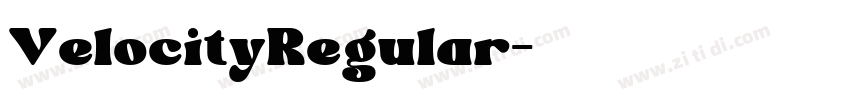 VelocityRegular字体转换