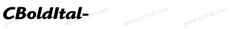 CBoldItal字体转换