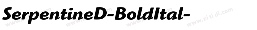 SerpentineD-BoldItal字体转换