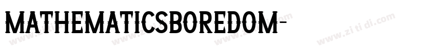 MathematicsBoredom字体转换