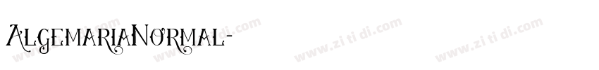 AlgemariaNormal字体转换 AlgemariaNormal字体转换