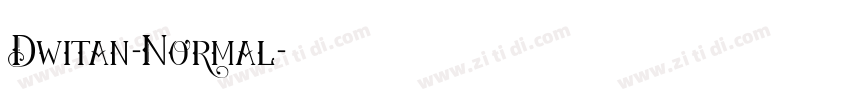 Dwitan-Normal字体转换
