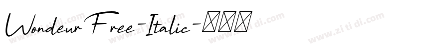 WondeurFree-Italic字体转换