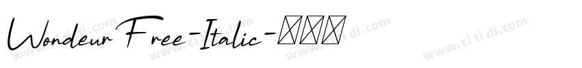 WondeurFree-Italic字体转换