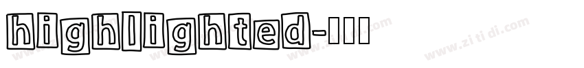 highlighted字体转换