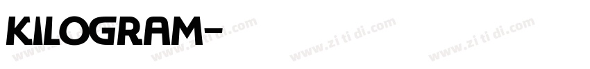 kiloGram字体转换