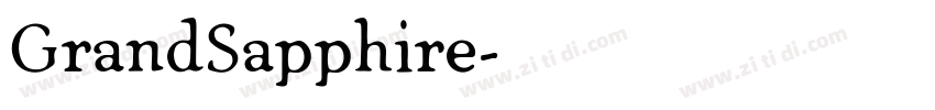GrandSapphire字体转换