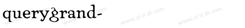querygrand字体转换