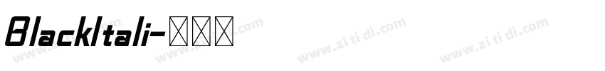 BlackItali字体转换