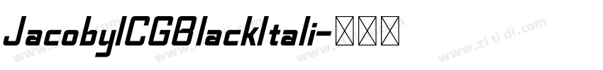 JacobyICGBlackItali字体转换