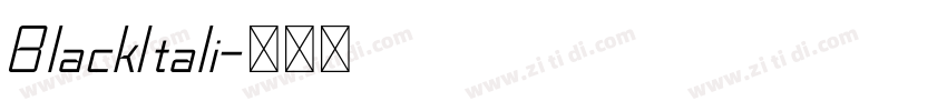 BlackItali字体转换