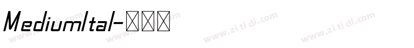 MediumItal字体转换