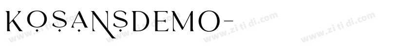 KosansDEMO字体转换