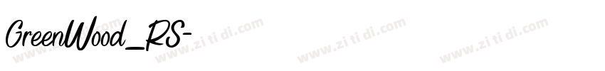 GreenWood_RS字体转换