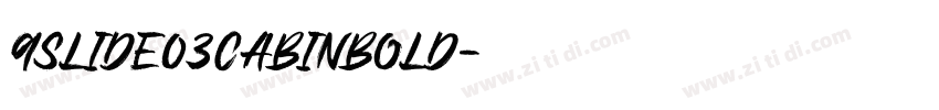 9Slide03CabinBold字体转换
