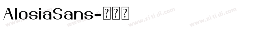 AlosiaSans字体转换
