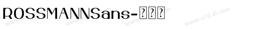 ROSSMANNSans字体转换