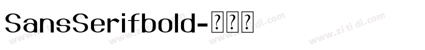 SansSerifbold字体转换