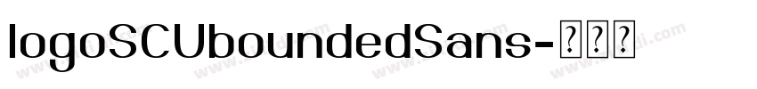 logoSCUboundedSans字体转换