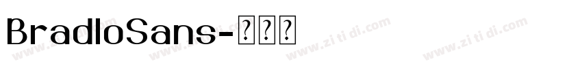 BradloSans字体转换
