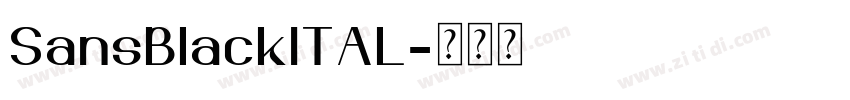 SansBlackITAL字体转换