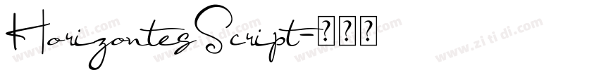 HorizontesScript字体转换