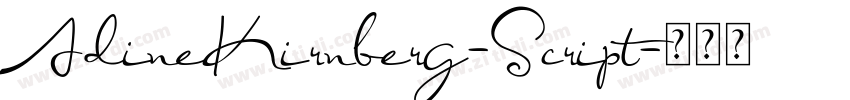 AdineKirnberg-Script字体转换