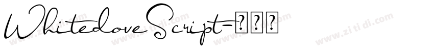 WhitedoveScript字体转换