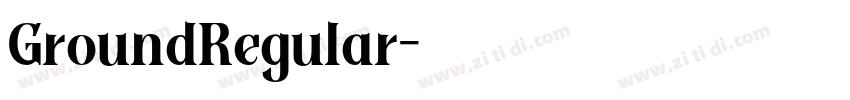 GroundRegular字体转换